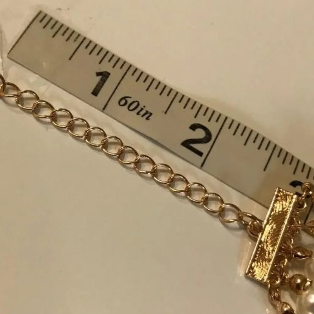 Multi Layer Graduated Faux Pearl Necklace - Picture 6 of 7
